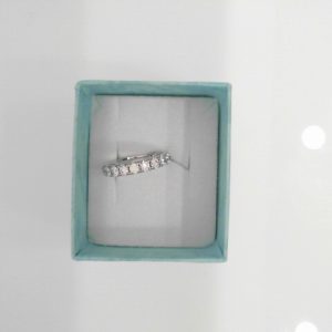 Lady's White Polished 14 Karat Wedding Band Size 6.5 1.00tw Round I/J I1 Diamonds