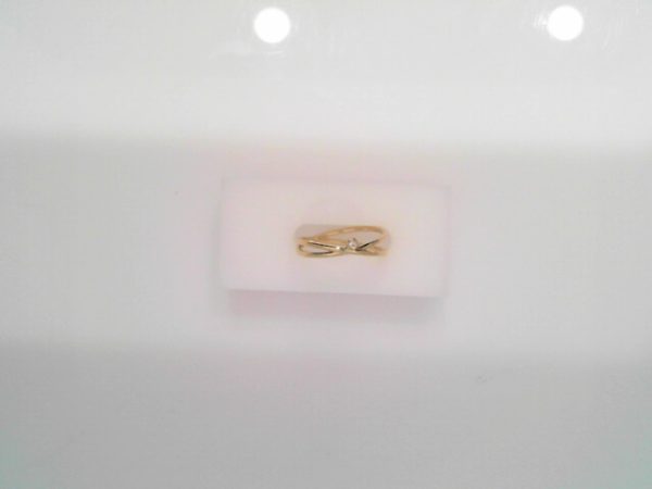 SOLITAIRE 5 POINTS DIAMOND CRISS - CROSS BAND TOTAL WEIGHT = 1.78 GRAMS