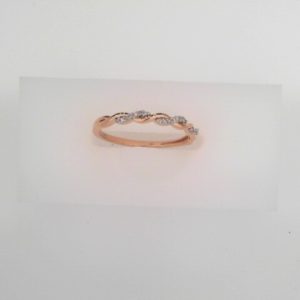 10K RG DIAMOND STACKABLE RING 1/20 TDW EACH