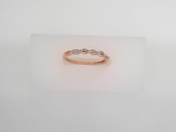 10K RG DIAMOND STACKABLE RING 1/20 TDW EACH
