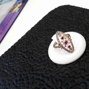 10 K YG 0.45 TGW RUBY/ DIA RING