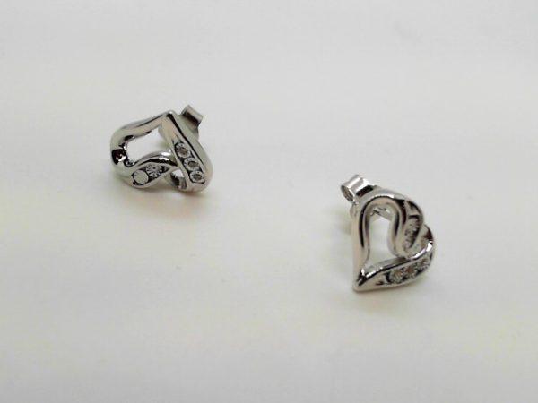 Lady's Sterling Silver HEART Earrings