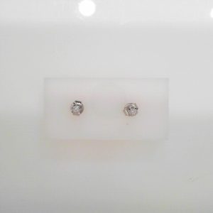 14K WHITE GOLD DIAMOND EARRING TDW= 10CT EACH