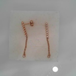 14k RG.25 ctwDIAMOND DANGLE EARRING