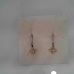 14 K 2/T.25 ctwDIAMOND DANGLE EARRINGS