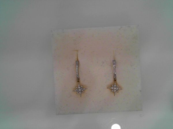 14 K 2/T.25 ctwDIAMOND DANGLE EARRINGS