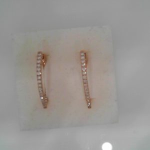 14 K RG1.00 ctwDIAMOND HOOP EARRING