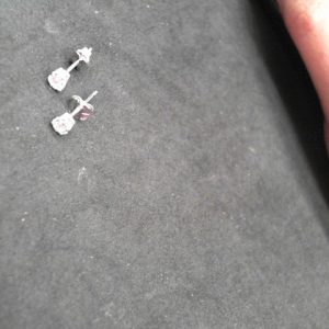 Lady's White 14 Karat Earrings:1/4 CTW ER