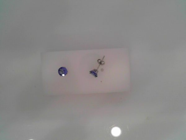 14 K WG
.80 ctw TANZANITE STUD EARRING 
5 MM RD