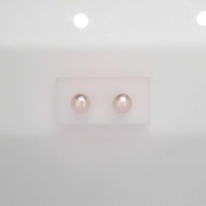 Code: ES003110-11mm stud earrings - white