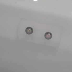 7mm Cultured pearl stud earring - gray7mm gray cultured freshwater pearl and sterling silver back and post. The pearl is in button shape with very good luster.
