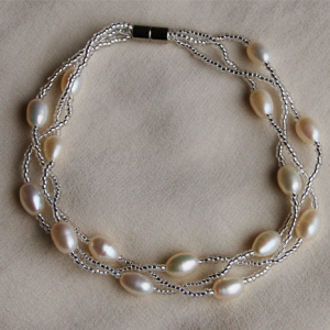 Magnetic Bracelet - 7Mm Cultured White Pearl7Mm 7.5 Inch Cultured Freshwater White Pearls Bracelet With Magnetic Clasp. Matching Necklace Is F023.