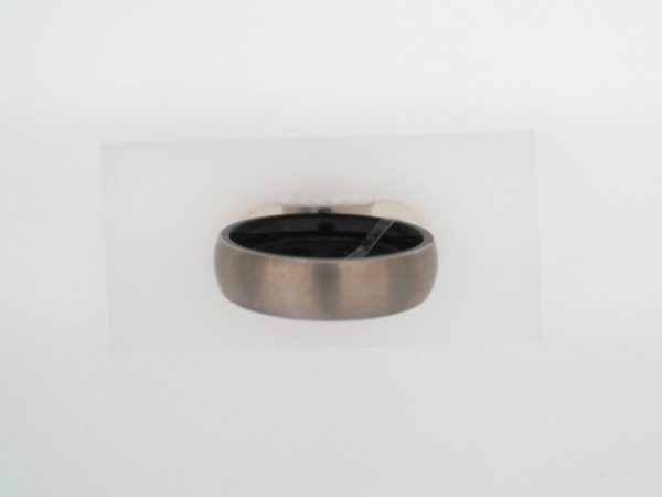 Black PVD Titanium 6 mm Half-Round Size 10 Band with Satin Finish