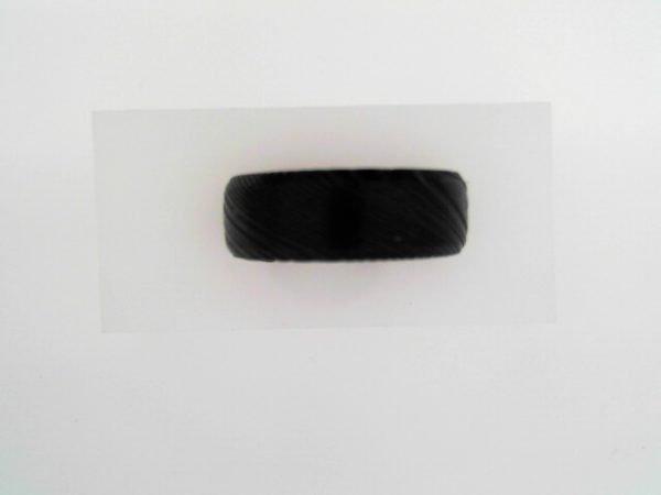 Damascus Steel Flat Black Patterned Band Size 10