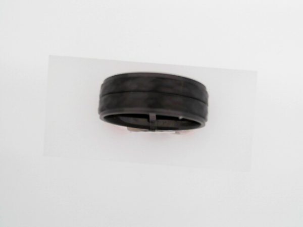 Black Titanium 8 mm Grooved Flat Edge Band Size 10
