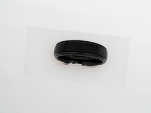 Black Tungsten 6 mm Grooved Band Size 10