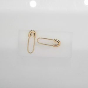 SAFETY PIN EARRINGS TOTAL WEIGHT = 1.81
