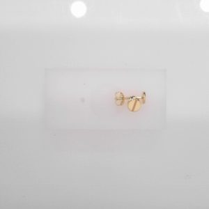 6 MM ROUND SCREW DESING STUD EARRINGS  TOTAL WEIGHT = 0.79