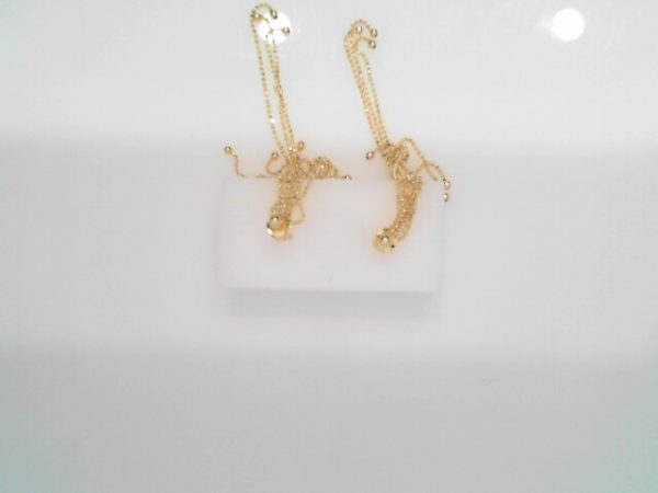 D/C BEAD FRINGE FRONT TO BACK EARRING 

TOTAL WEIGHT = 3.55 GRAMS
