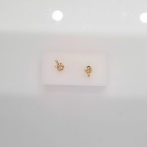 BEAD CROSS STUD EARRINGS TOTAL WEIGHT = 0.88 GRAMS