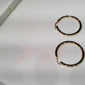 3*40 mm square tube HPhoop earrings