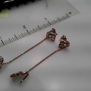Lady's Yellow 18 Karat Earrings