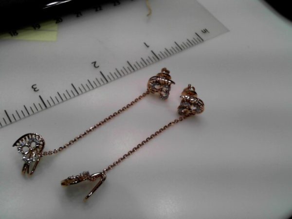 Lady's Yellow 18 Karat Earrings