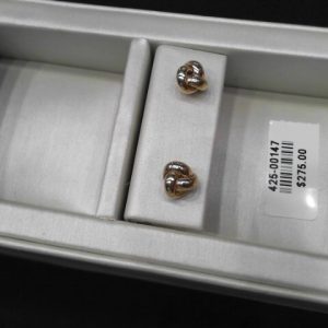 Lady's Yellow 14 Karat Earrings: 6X6MM LOVE KNOTS