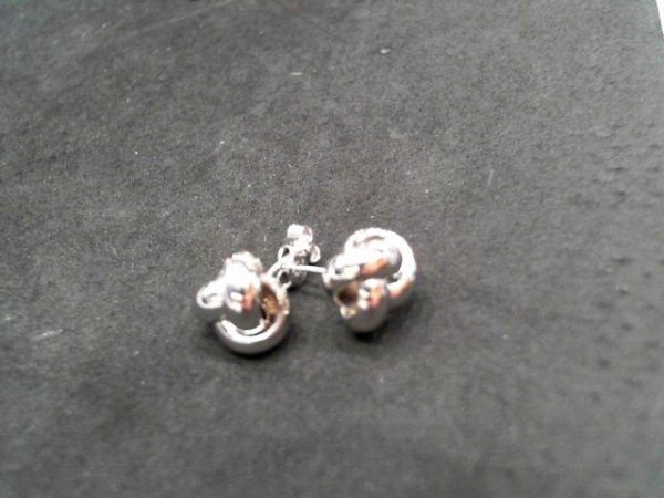 Lady's White 14 Karat Earrings: LOVE KNOTS 10 X 10 MM