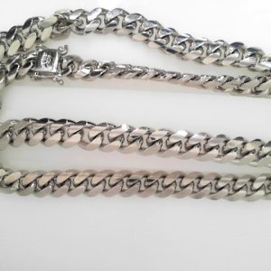 10MM STERLING SILVER 24" CLASSIC CUBAN CHAIN