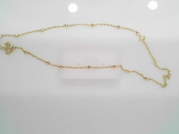 3 MM DC BEAD STATION NECKLACE 
LENGTH = 18"

TOTAL WEIGHT = 2.37 GRAM