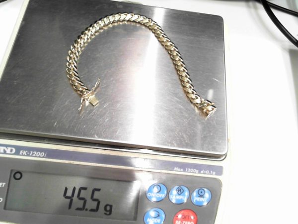 10K YG 8.2 MM MIAMI CUBAN LINK BRACELETS