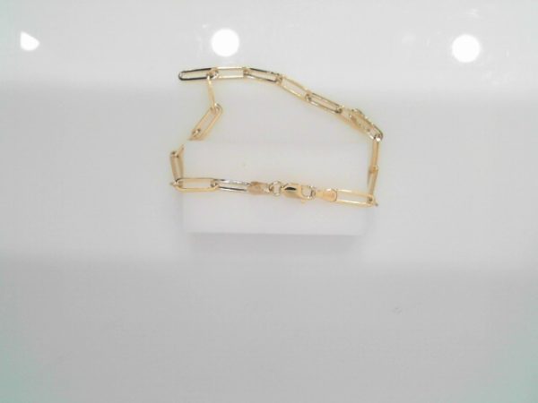 3.8 MM PAPER CLIP CHAIN 90x90 LLTOTAL WEIGHT = 5.43 GRAMS
