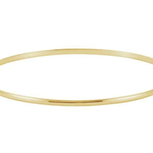 14K Yellow 2 mm Half Round Bangle 7 1/2" BraceletWidth2 mm2 mmLength7 1/2 InFinished StatePolishedDescriptionHalf Round Bangle Bracele