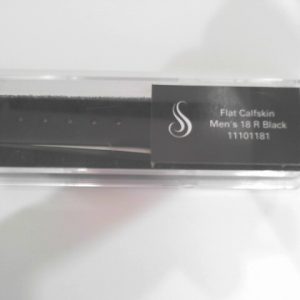 18 mm Regular Black Leather Flat Calf Watch Band