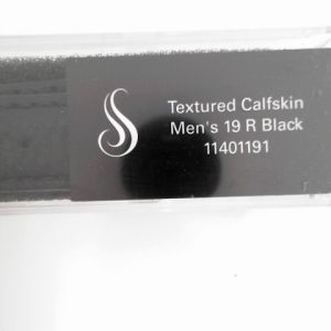 19 mm Regular Black Leather Textured Calf Semi-Padded Watch Band