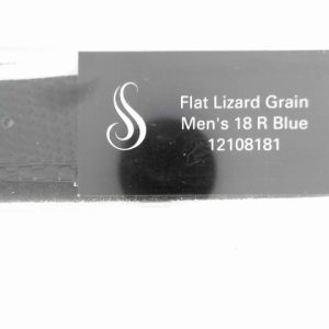 18 mm Regular Navy Leather Flat Lizard Grain Watch Band
