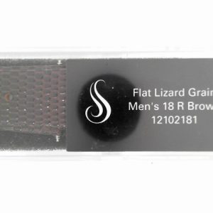 18 mm Regular Brown Leather Flat Lizard Grain Watch Band