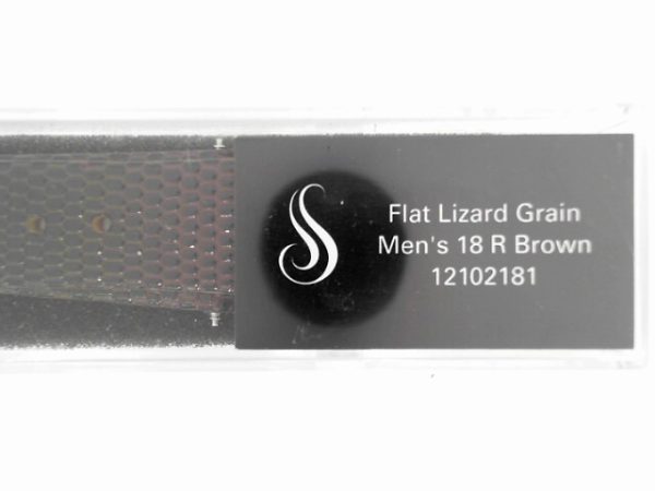 18 mm Regular Brown Leather Flat Lizard Grain Watch Band