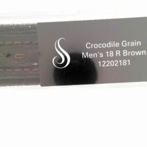 18 mm Regular Brown Leather Crocodile Grain Semi-Padded Watch Band