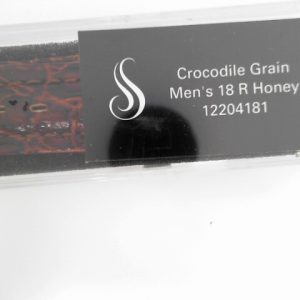 18 mm Regular Honey Leather Crocodile Grain Semi-Padded Watch Band