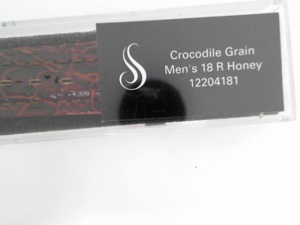 18 mm Regular Honey Leather Crocodile Grain Semi-Padded Watch Band