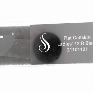 12 mm Regular Black Leather Flat Calf Watch Band