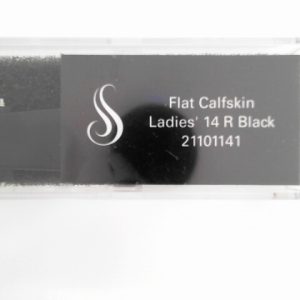 14 mm Regular Black Leather Flat Calf Watch Band