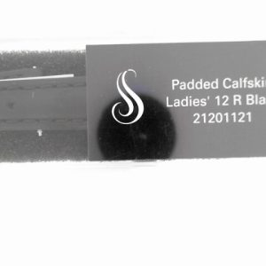 12 mm Regular Black Leather Saddle Padded Watch Band