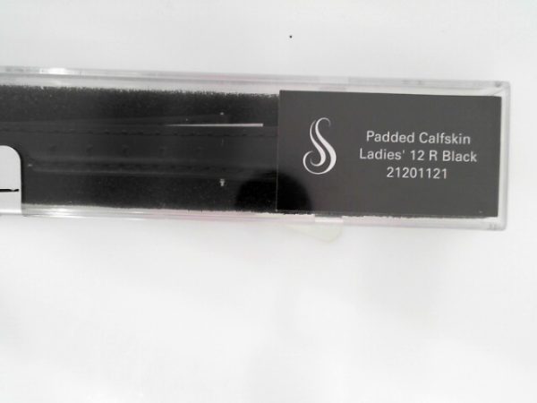12 mm Regular Black Leather Calf Padded Watch Band