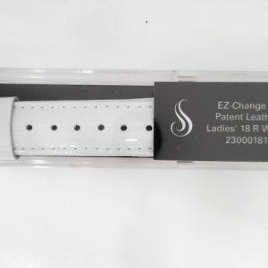 18 mm Regular White EZ-Change™ Patent Leather Padded Watch Band