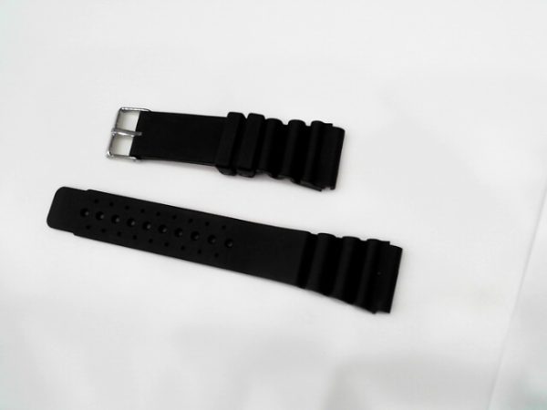 24 mm Black Polyurethane Diver Band for Use with Citizen® & Seiko® Watches