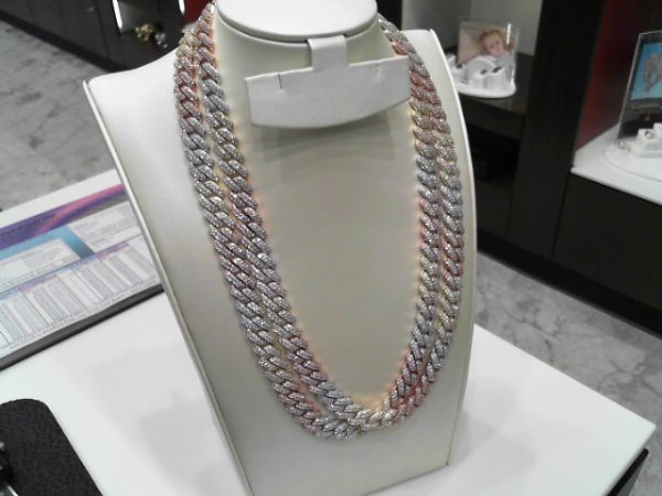 TRI COLOR 13MM 24" CUBAN MONACO CHAIN