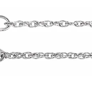 Rhodium-Plated Sterling Silver 1.25 mm Rope 18" ChainSpecificationsWeight:	                0.73 DWT (1.14 grams)Clasp Type:	Lobster ClaspMaterial:	                Sterling SilverSolid/Hollow:	SolidApprox. Length:	18 InApprox. Width:	1.2 mm